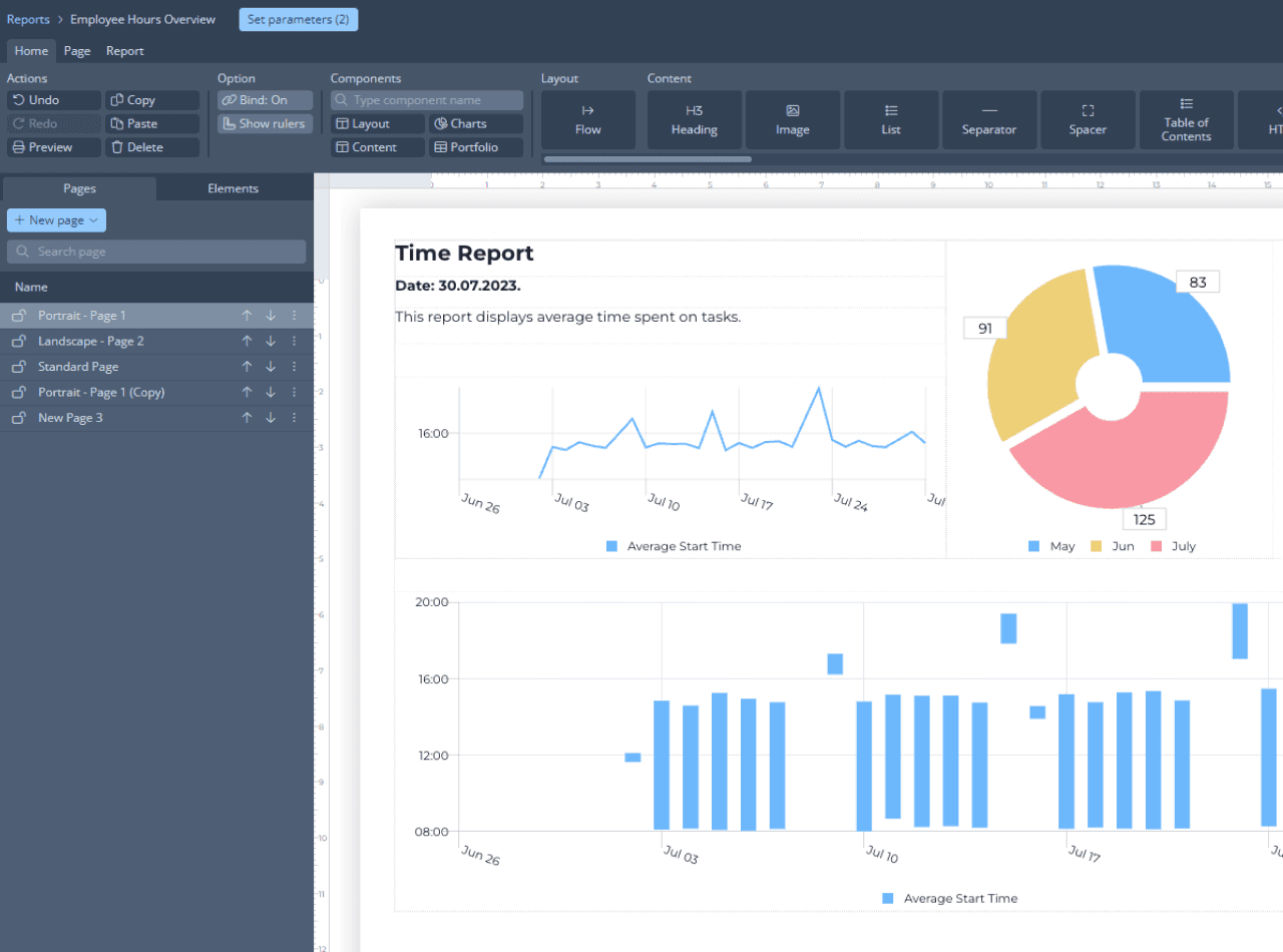 CxReports App UI