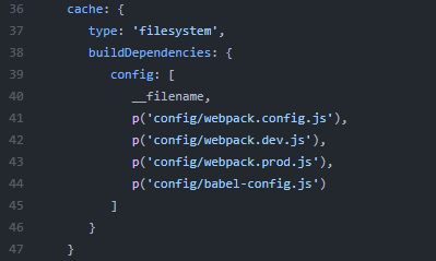 Cache configuration